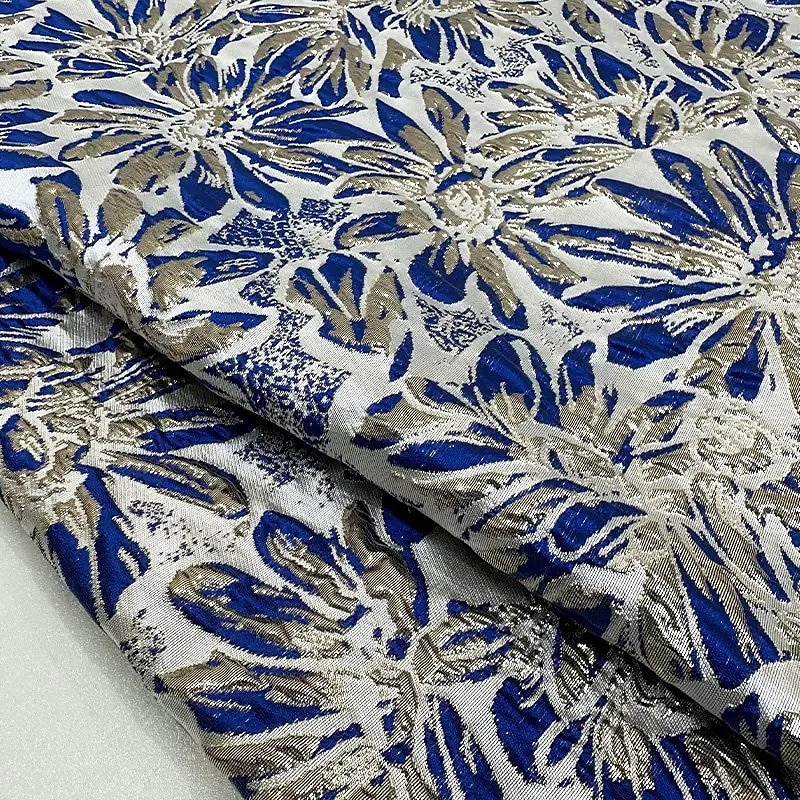 vestido jacquard floral azul, vestidos de coquetel em linha A, vestido formal de gala com gravata preta, manga 3/4, decote em V com bolso, 2025 de 2025 por $145.99 –P2