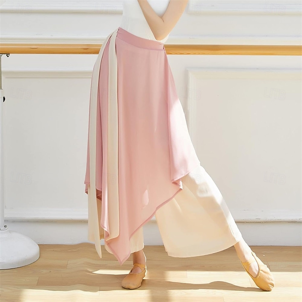 leggings com saia para mulheres, calças de ioga, leggings elásticas para dança de balé, meia-calça de chiffon com saia para balé latino, salsa e tango de 2025 por $25.99 –P12