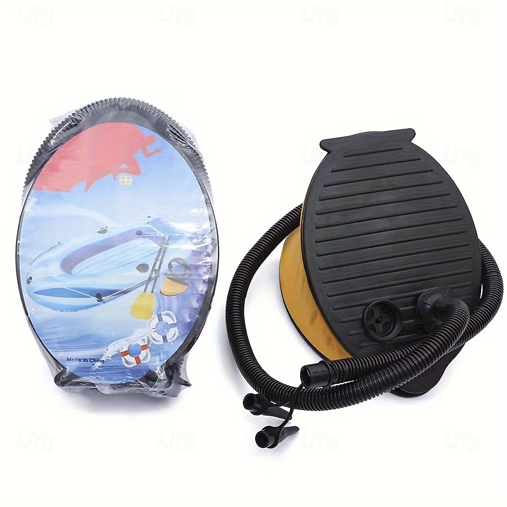 Bomba de pie portátil para inflables: bomba de aire compacta de plástico ABS para pelotas de playa y anillos de natación. &globos negros 2025 - $15.49 –P7
