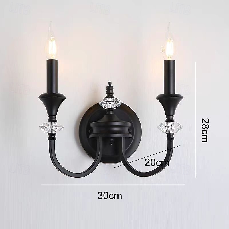applique da parete nere &Applique da parete dorata a 1 luce, applique da parete moderne, applique da parete in stile rustico con paralume in vetro trasparente, applique per soggiorno, camera da letto, del 2025 a $86.99 –P4