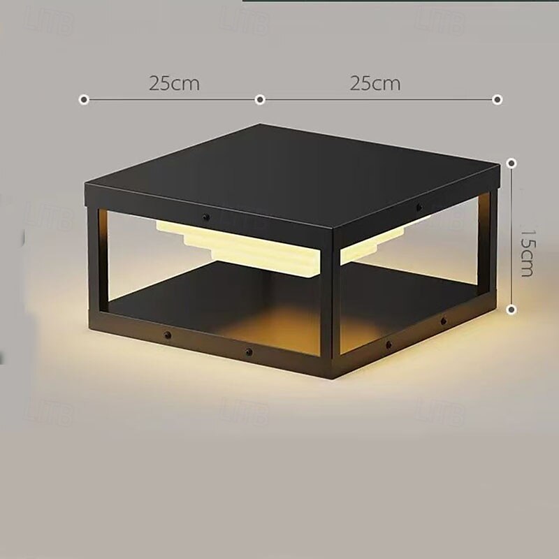 Lampione da esterno IP65 impermeabile, lampada da esterno in acrilico nero da 25/30 cm, per vialetto, cortile, patio, giardino del 2025 a $328.69 –P4