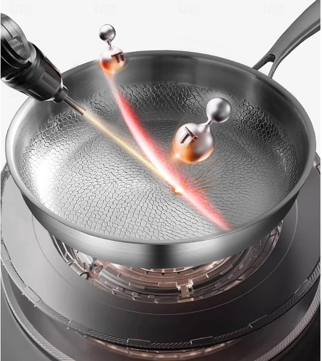 padella martellata in titanio pro con coperchio, padelle antiaderenti multifunzionali ultra resistenti e antigraffio per cucinare in cucina del 2025 a $67.99 –P9