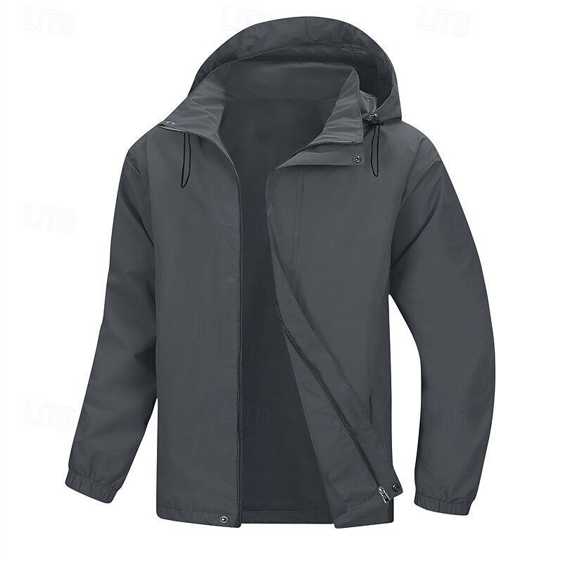Herren Outdoorjacke Freizeitjacke Urlaub Täglich Wasserdicht Winddicht Tasche Herbst Winter Einfach Mode Klassisch Mit Kapuze Regulär Hellgrün Wein Marineblau Blau Khaki Jacken 2025 - $36.99 –P3