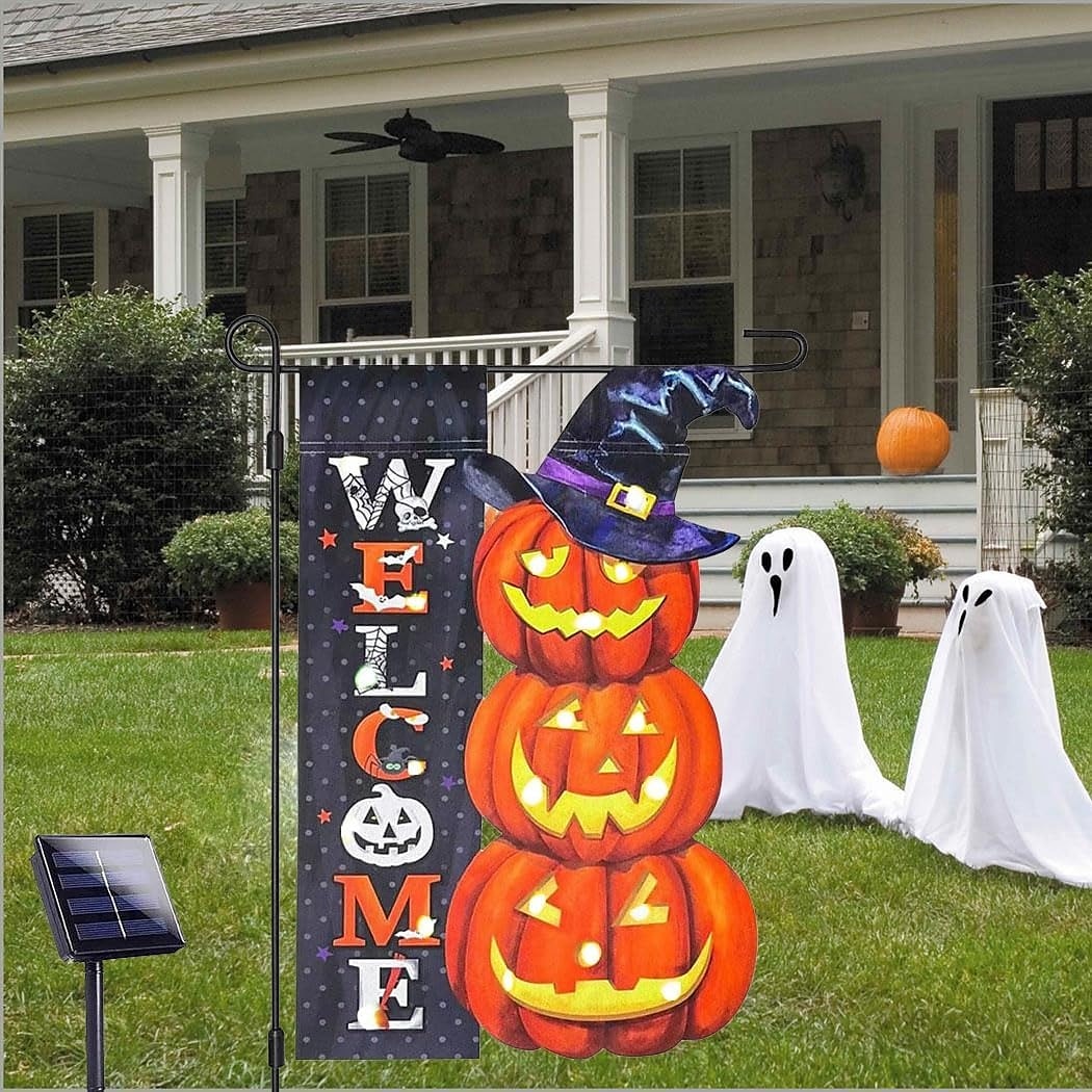 halloween alien hageflagg halloween hagedekorasjon festivaldekorasjon flagg dobbeltsidig tredimensjonal hageflagg 2025 - $10.99 –P3