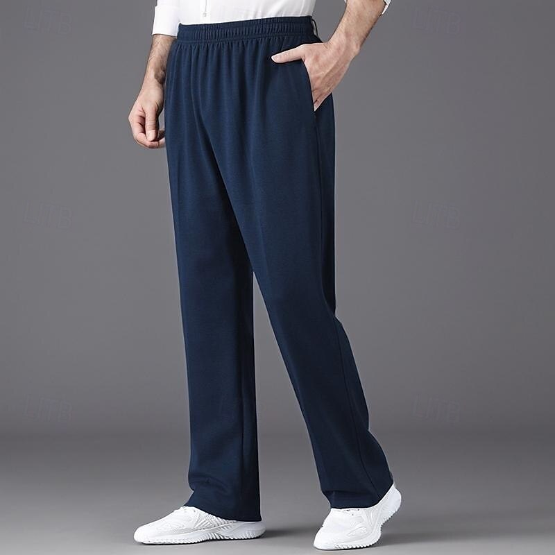 Voor heren Fleece broek Joggingbroeken Jogger Broek Joggingbroek met rechte pijpen Zak Elastische taille Effen Kleur Effen Ademend Volledige lengte Buitensporten Dagelijks Formeel Casual / sportief 2025 - $17.99 –P3