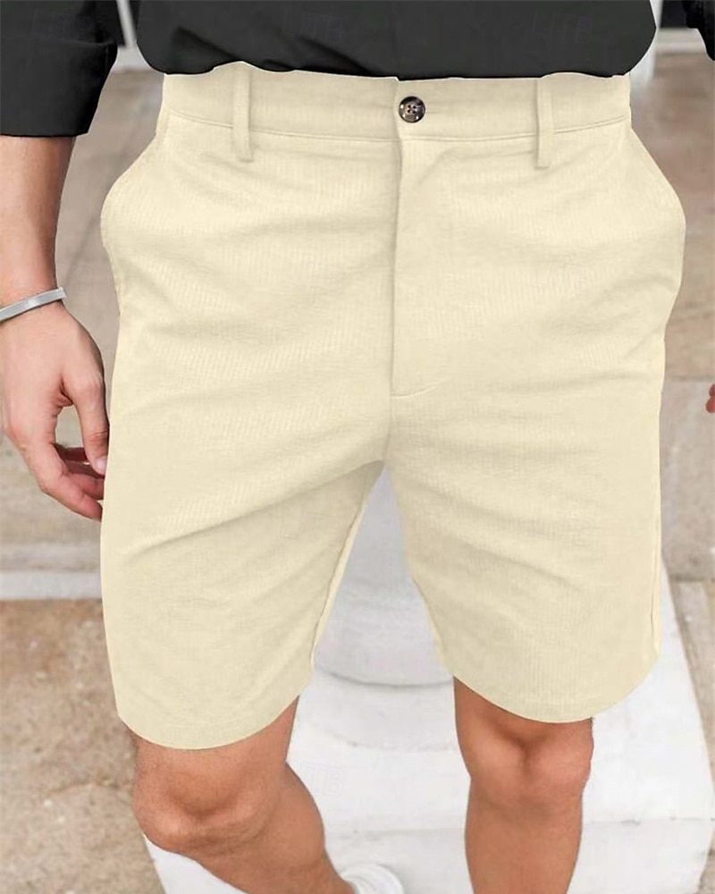 Bărbați Pantaloni scurti de rochie Pantaloni scurți Burmuda Pantaloni scurți de lucru Buzunar Simplu Confort Respirabil Lungimea genunchiului În aer liber Afaceri Modă Casual Negru Bleumarin 2025 - $21.99 –P6