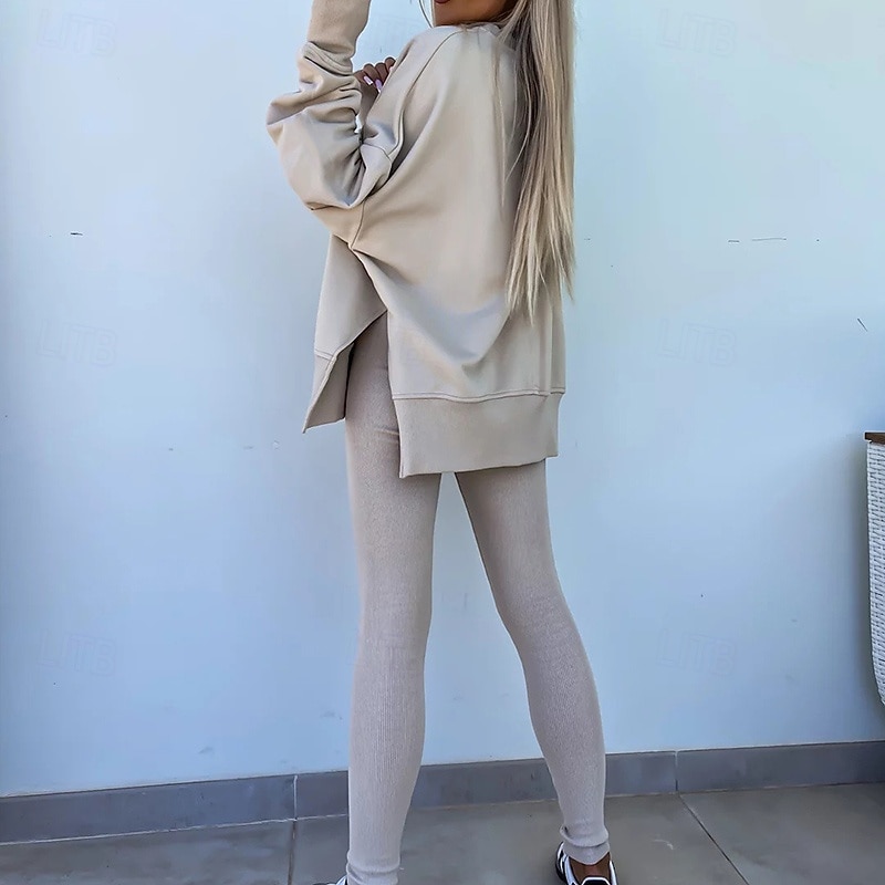 Dámské Tepláková souprava Mikina s kapucí Legíny na běhání Rozparek Jednobarevné Celotělové oblečení Jaro Podzim Černá Růžová Tělocvična Výcivk Běh Vysoký pas Větruvzdorné Lehká váha Odvod vlhkosti 2026 - $34.99 –P10