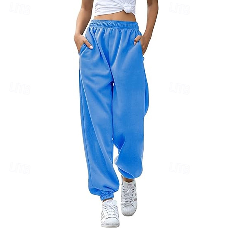 Per donna Pantaloni Cargo Pantaloni Eleganti Streetwear Casual Lunghezza intera Naturale Semplice Tasca Design con Coulisse Elastica Comodo All'aperto Streetwear Ferie Grigio scuro Aalbicocca Marrone del 2025 a $26.99 –P17