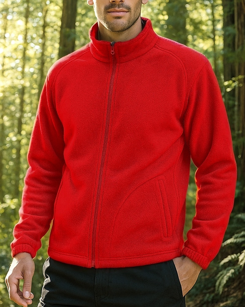 Herren Wanderjacke Wanderfleecejacke Winter Draussen Thermik Oberteil Rot Blau Grün Grau 2025 - $24.99 –P5