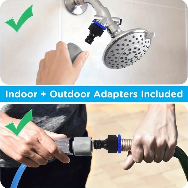 Outil de bain pour chevaux 5 en 1 et brosse douce, brosse polyvalente pour chevaux avec buse de tuyau d'arrosage, outil de massage pour toilettage de chevaux adapté aux bovins, chevaux, moutons, etc. de 2025 ? $27.99 –P8