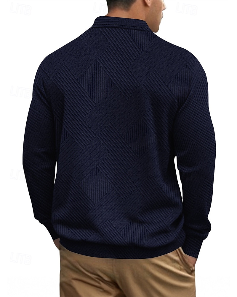 Homme Veste Légère Veste Décontractée Vacances Quotidien Respirabilité Avec Poches Jacquard Printemps Automne Uni Mode Classique Revers Régulier Noir Blanche bleu marine Kaki Gris Claire Veste de 2025 ? $29.99 –P11