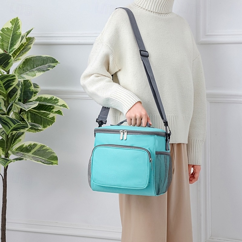 حقيبة غداء للنساء والرجال للعودة إلى المدرسة والمكتب والنزهات والمشي لمسافات طويلة على الشاطئ وحقيبة تبريد معزولة مع حزام كتف محمول للحفاظ على النضارة للاستخدام في الهواء الطلق 2025 - $13.49 –P5