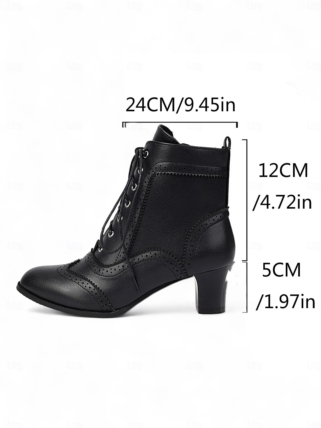 stivaletti alla caviglia stringati bianchi in stile edoardiano vittoriano da donna - stivaletti brogue vintage in pelle con tacco medio anni '90, scarpe eleganti retrò per tea party, cosplay, del 2025 a $59.99 –P2