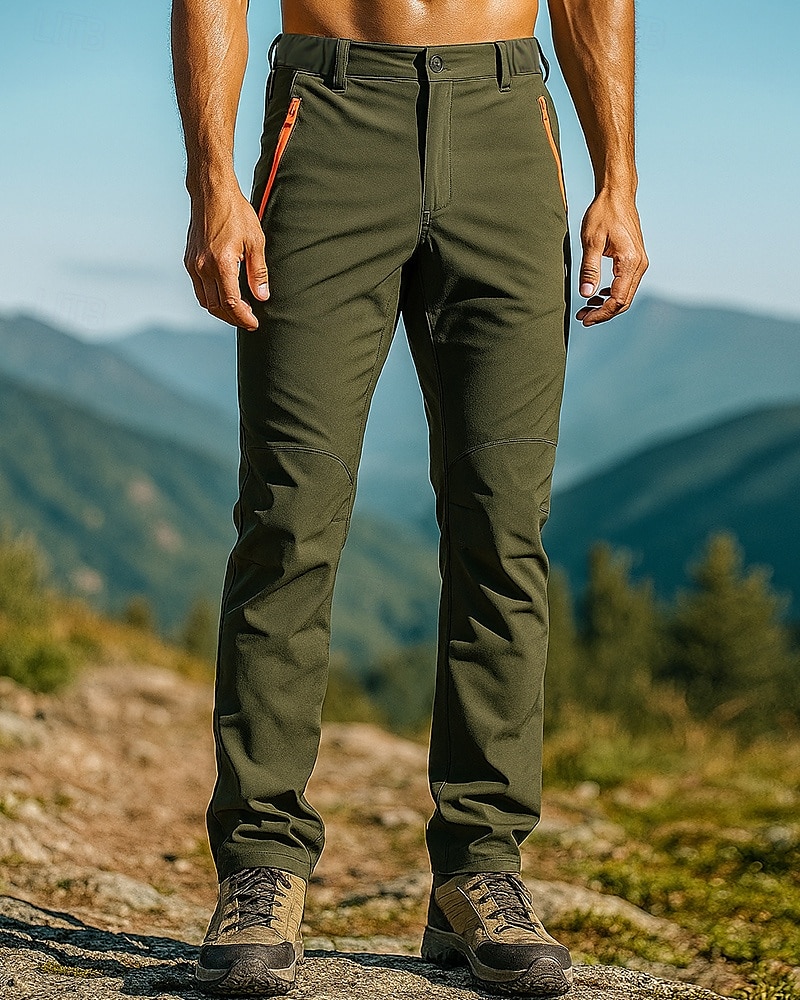 Herren Wanderhosen Regenhose zum Wandern Außen Normale Passform Wasserdicht Winddicht Leicht Unterteile Tasche Schwarz Armeegrün Camping / Wandern Laufen S M L XL XXL 2025 - $19.99 –P1