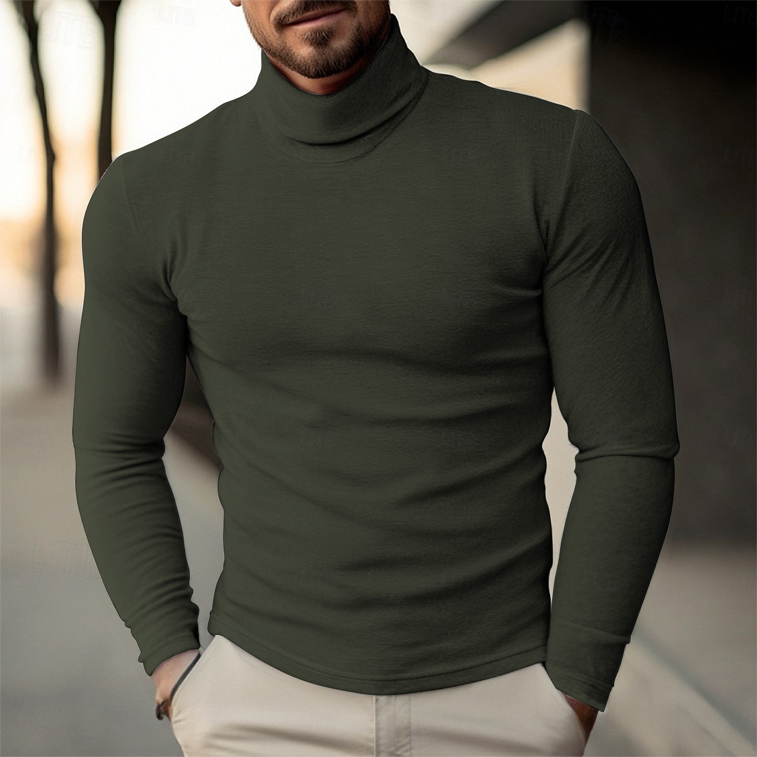 Per uomo Maglione di Natale Maglioni di Natale Maglione per le feste Maglione Maglione a maglia A Coste Maglia Top Regolari Lavorato a maglia Semplice Dolcevita Moda Casual Vacanza Abbigliamento del 2026 a $13.99 –P8