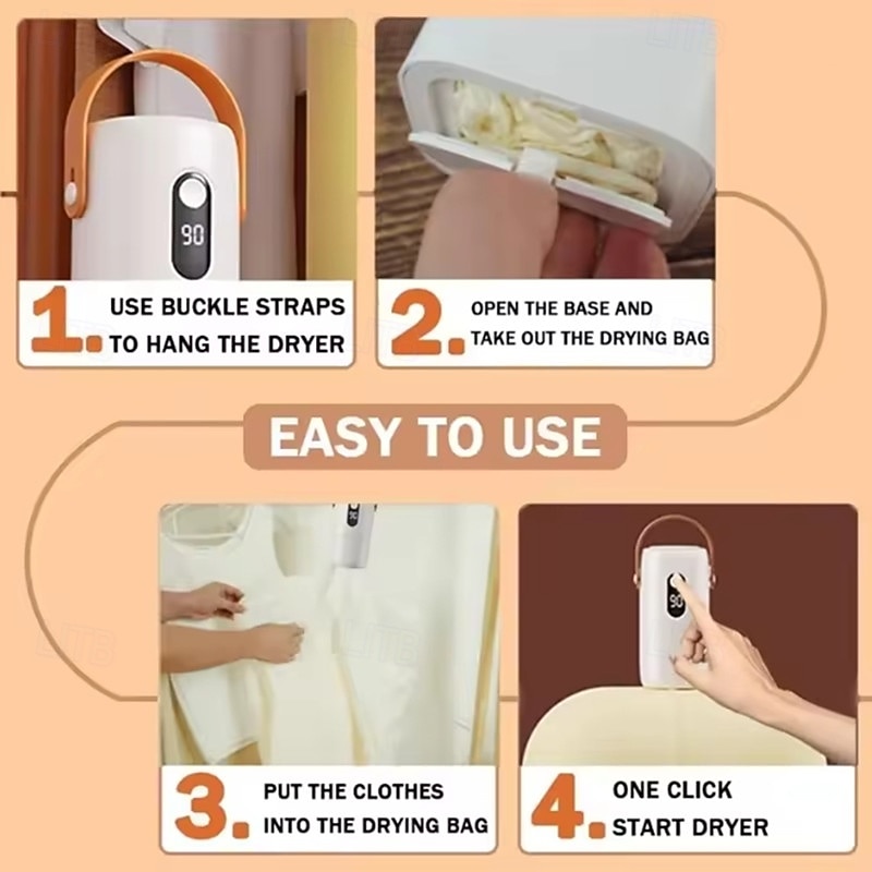 Portable Clothes Dryer Compact Electric Drying Machine for Home Foldable Clothes Dryer Convenient Clothing Drying in Dormitories 2026 - $32.99 –P5
