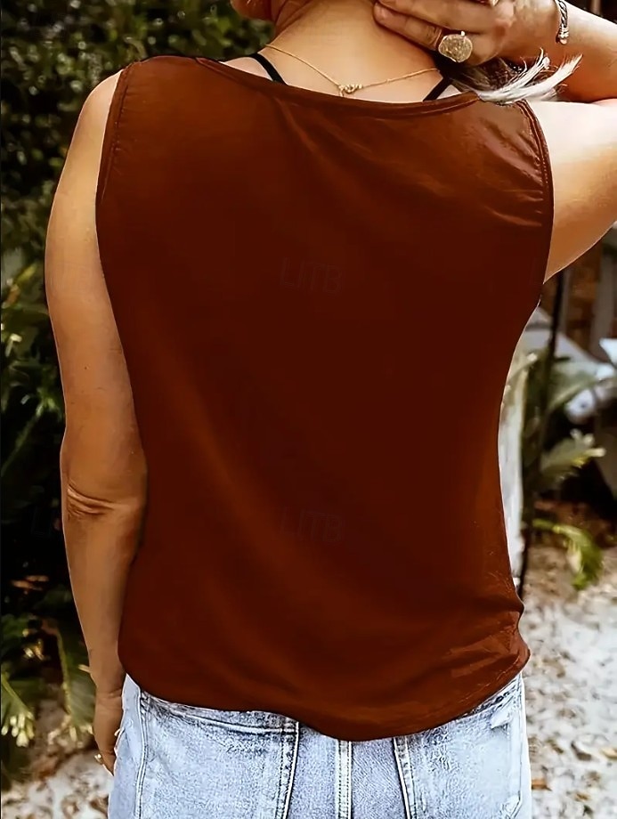 Festiwal Muzyczny Damskie Top z ramiączkami Bohema Zabytkowe Metaliczne Bez rękawów W serek Zwykłe topy Codzienny Czarny Biały Czerwony Lato Wiosna 2026 - $19.99 –P4