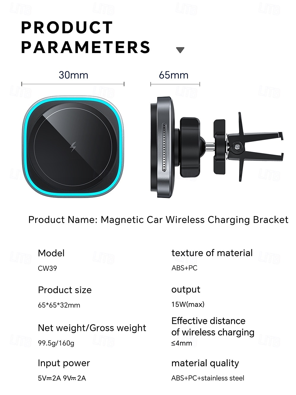 Qi2 15W Magnetic Car Phone Holder Wireless Charger Stand for IPhone 15 16 Pro Max Charging for Magsafe Car Charger LED INNOTREE 2026 - $38.99 –P9