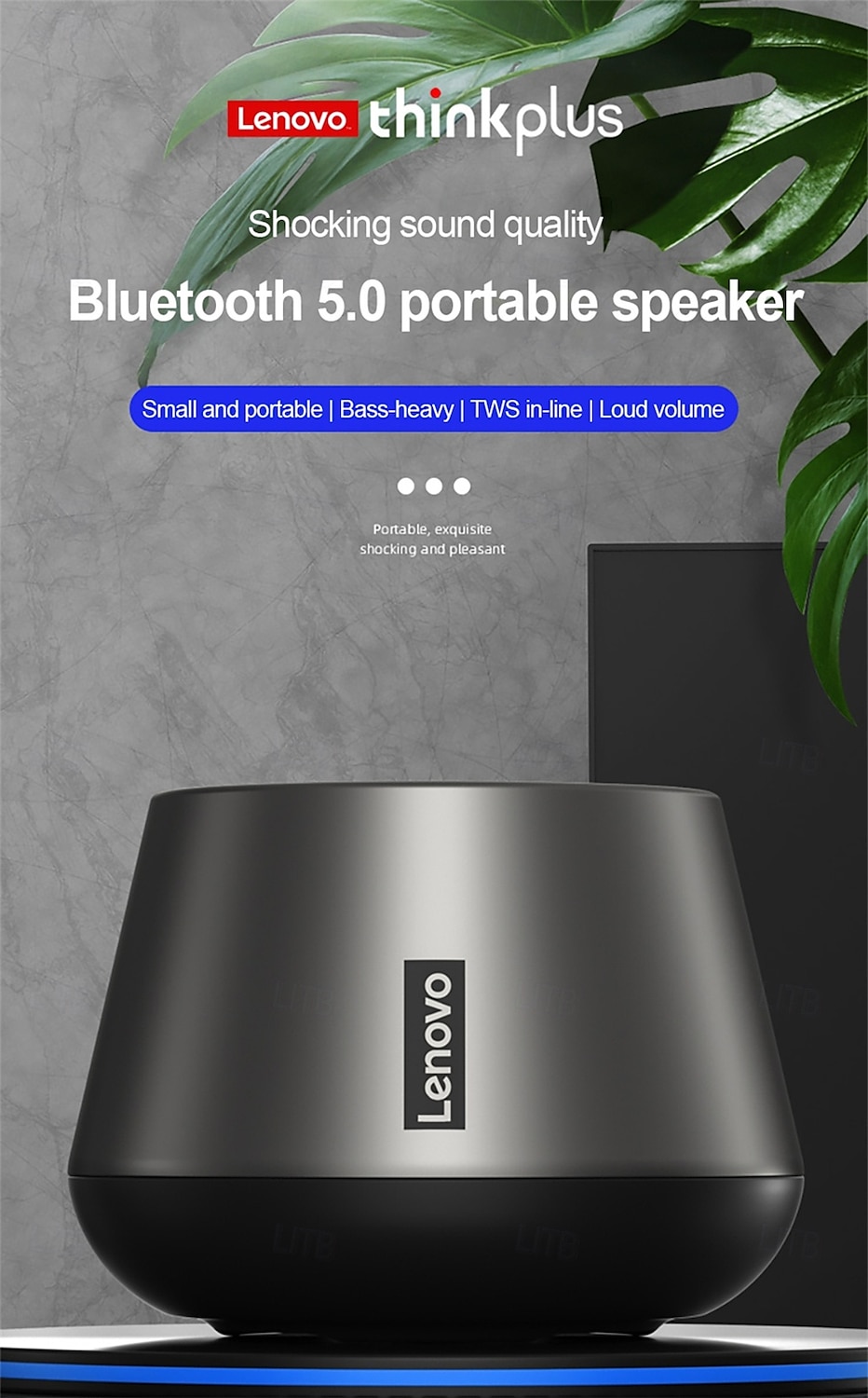 Lenovo Lenovo Thinkplus K3 Pro Bluetooth Speaker Bluetooth Stereogeluid Draadloze luidsprekers Booming basgeluid Spreker Voor PC 2025 - $19.99 –P1