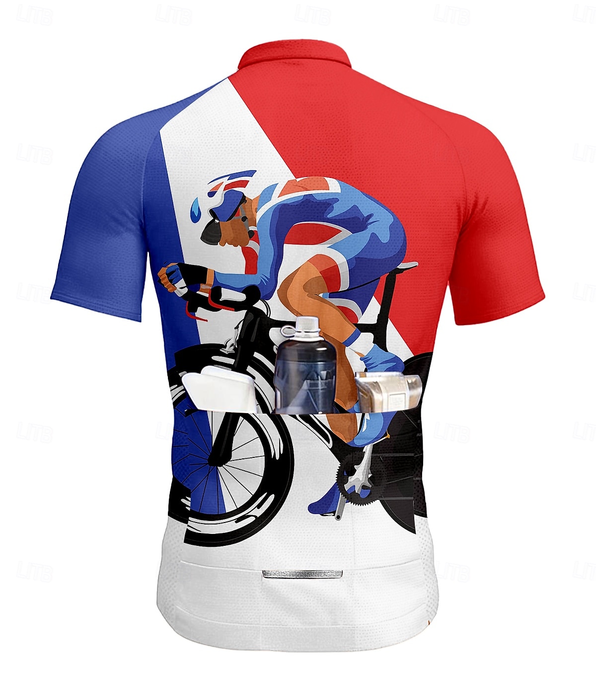 Муж. Велокофты Графика Геометрический принт С короткими рукавами Велоспорт Джерси Верхняя часть с 3 задними карманами Устойчивость к УФ Быстровысыхающий Передняя молния Со светоотражающими полосками 2025 - $30.99 –P2