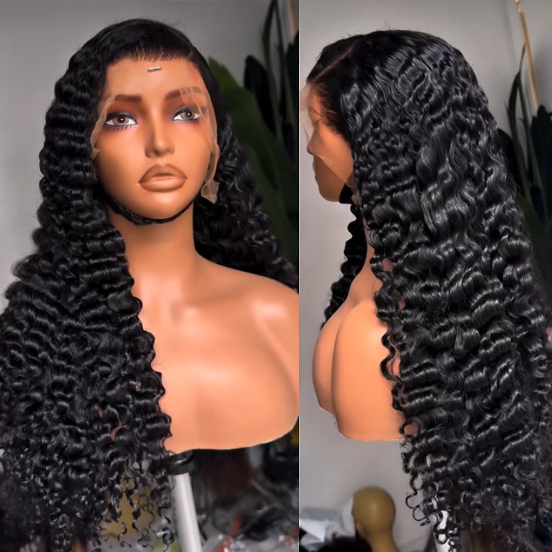 Peruca de cabelo humano 100% virgem não processado, fechamento de renda 5x5, sem cola, cabelo cacheado birmanês, 13x4, pré-arrancada para mulheres de 2025 por $243.19 –P3