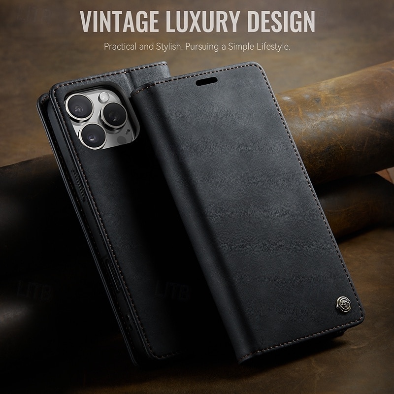 Phone Case For iPhone 16 Pro Max Plus iPhone 15 14 Pro Max Plus iPhone 13 12 Pro Max Mini Wallet Case with Stand Holder Magnetic Card Slot Retro TPU PU Leather 2025 - $17.99 –P11