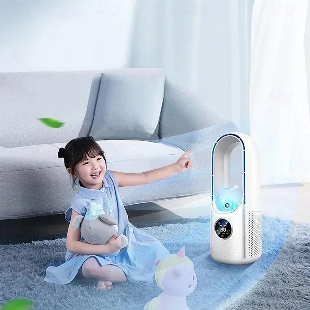 2025 Bladeless Fan 6 Speed Desktop Fanless Blade Cooler Cooling Fan for Office Portable Silent Fans Humidifier Air Conditioner 2025 - $41.99 –P3