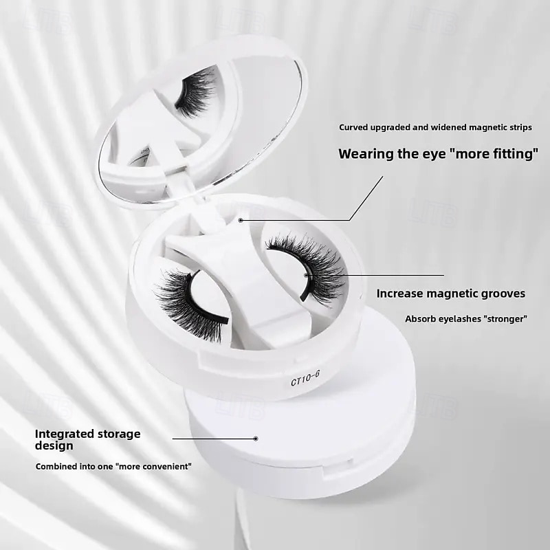 Cils magnétiques souples, boîte tout-en-un, kit de cils magnétiques réutilisables avec applicateur, aspect naturel, cils de chat légers, poils duveteux, faux cils doux pour un usage quotidien, outils de 2025 ? $10.99 –P18