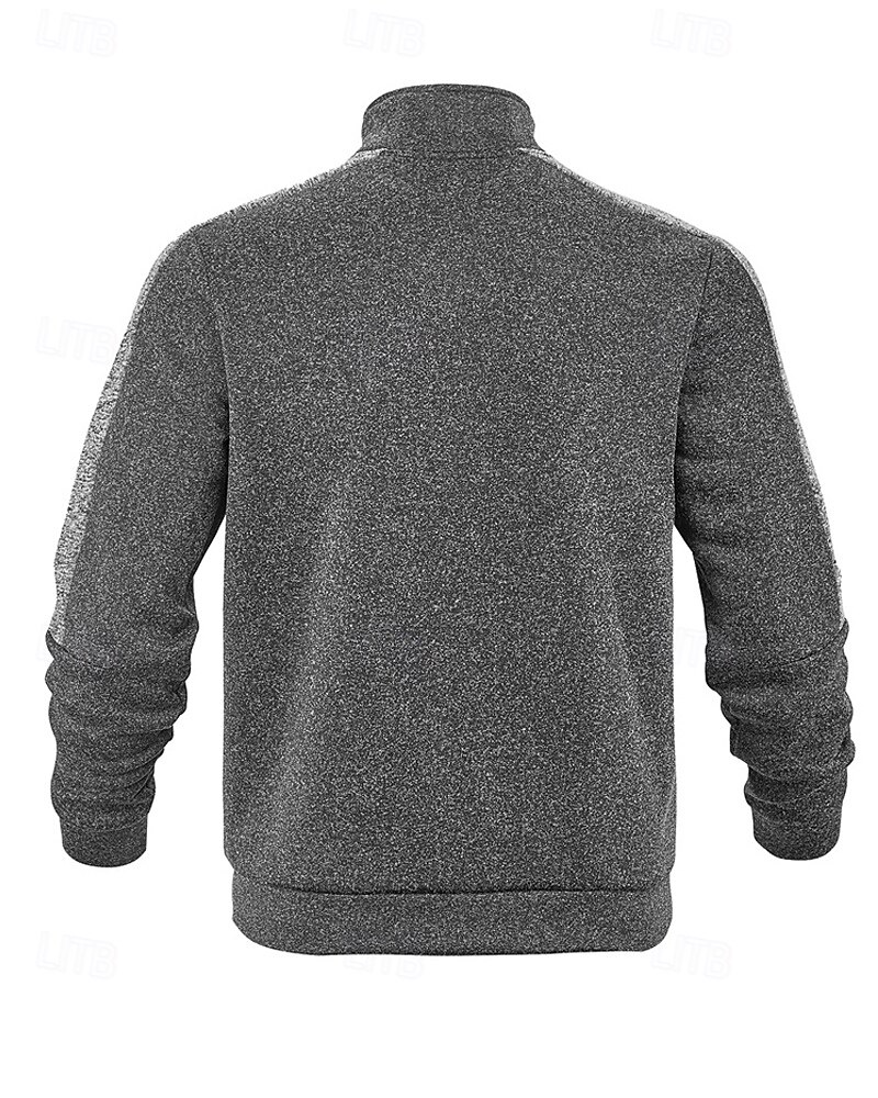 Herren Freizeitjacke Collegejacke Urlaub Täglich Atmungsaktiv Tasche Frühling Herbst Farbblock Mode Klassisch Stehkragen Regulär Schwarz Rote Grün Hellgrau Dunkelgray Jacken 2025 - $36.99 –P19