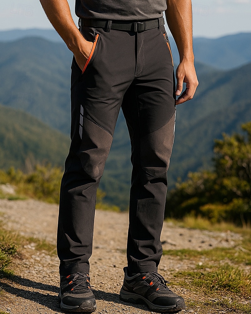 Herren Wanderhosen Regenhose zum Wandern Softshellhosen Patchwork Außen Normale Passform Wasserdicht Winddicht Unterteile Schwarz Camping / Wandern Laufen S M L XL XXL 2025 - $26.39 –P3