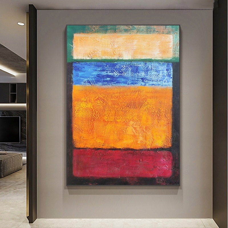 Peinture à l'huile faite à la main sur toile, décoration murale abstraite moderne pour la décoration intérieure, peinture roulée sans cadre, non tendue de 2025 ? $92.99 –P1
