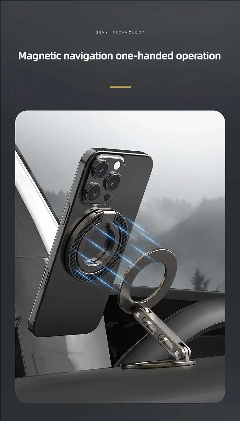 2 Pack Fashion Carbon Fiber Pattern Double Sided Magnetic Phone Holder Bracket For MagSafe Cellphone Grip Mobile Support Stand Grip Tok 2026 - BHD 7.79 –P8