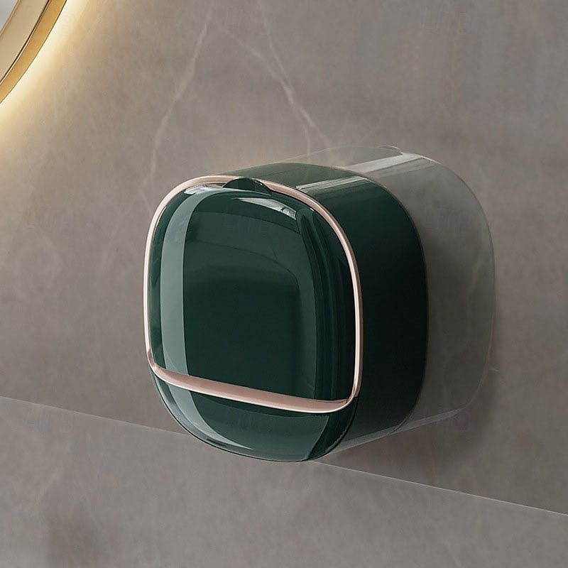 Luxury Soap Holder with Drain Tray Wall Mounted Design No Drilling Required Stylish Soap Storage Box for Bathroom Convenient Water Draining Tray for Bar Soap and Laundry Use 2025 - $9.99 –P10