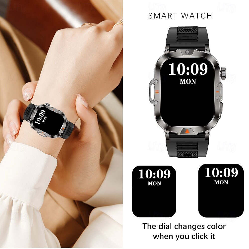 Relógio inteligente 2,01 polegadas smartwatch fitness relógio de corrida bluetooth pedômetro lembrete de chamada rastreador de atividades compatível com android ios homens longa espera à prova d'água de 2025 por $34.99 –P5