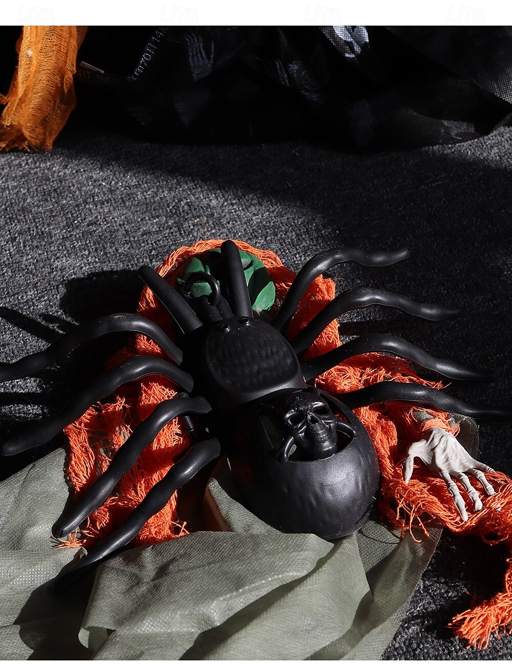 1 kpl halloween-simulaatio iso hämähäkki 7 väriä vaihtava led-valoisa koristevalo sisä- ja ulkotiloihin ravintolahuoneen juhlat kepposet kauhu aavemainen tunnelmavalo 2025 - $6.49 –P4