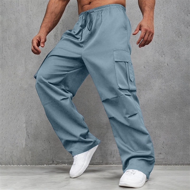Bărbați Pantaloni Cargo Pantaloni Talie elastică Cordon Multi Buzunare Simplu Purtabil În aer liber Zilnic Camping și drumeții Modă Clasic Maro Închis Negru 2025 - $25.99 –P7