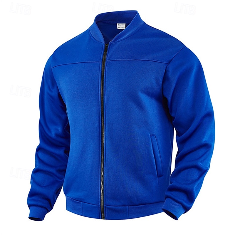 Męskie Kurtka zimowa Kurtka polarowa Zwykła kurtka Kurtka uniwersytecka Urlop Codzienny Keep Warm Kieszeń Polar Jesień Zima Równina Moda Moda miejska Kołnierz stawiany Regularny Czarny Czerwony 2026 - $24.99 –P13