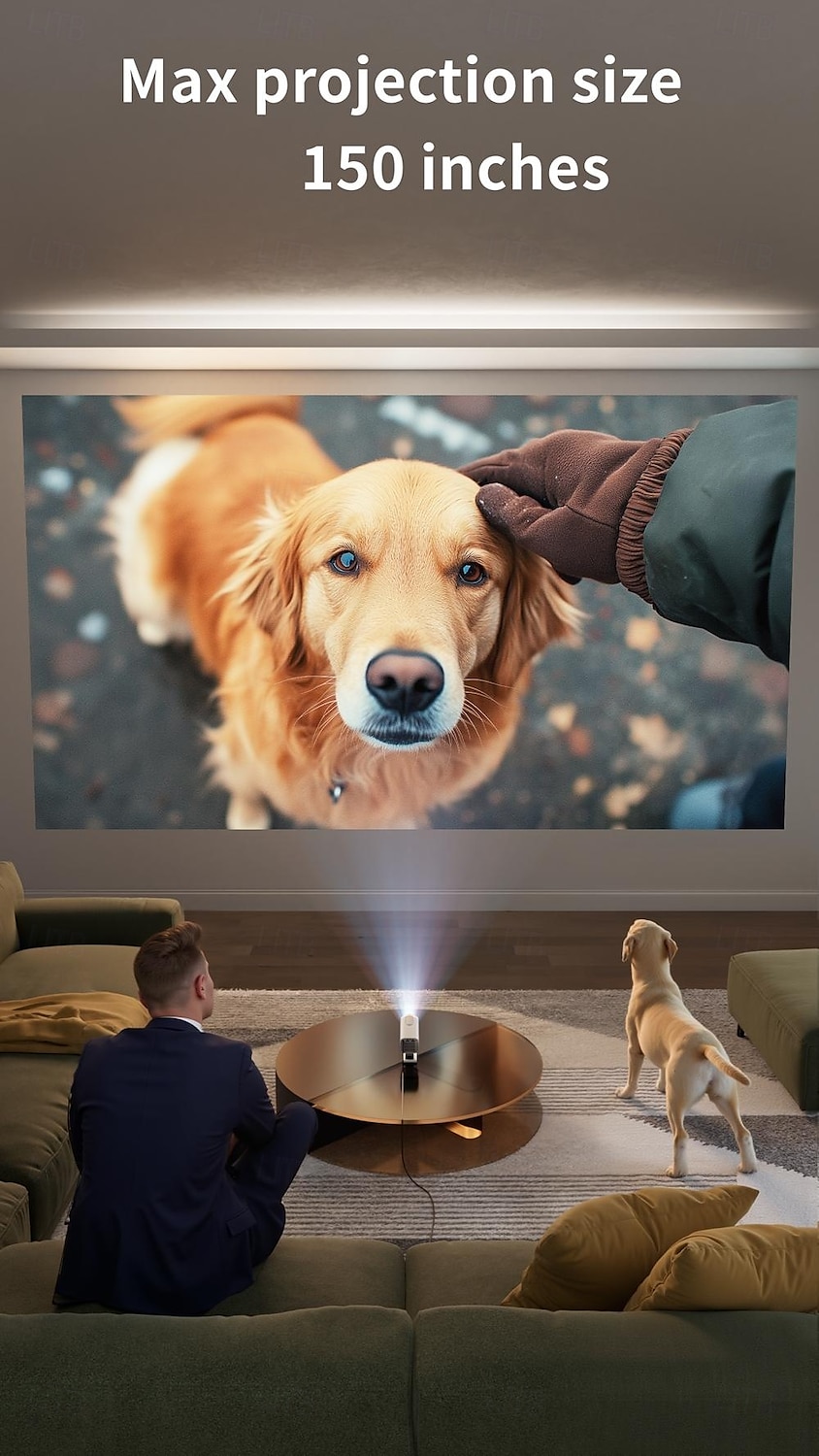Super Convenient Mini Projection Home Theater 1080p Android Intelligent High-definition Home Wireless Projection Android Version Supports Wireless Same Screen Mobile Phones Supports USB Flash Drives 2025 - $68.99 –P11