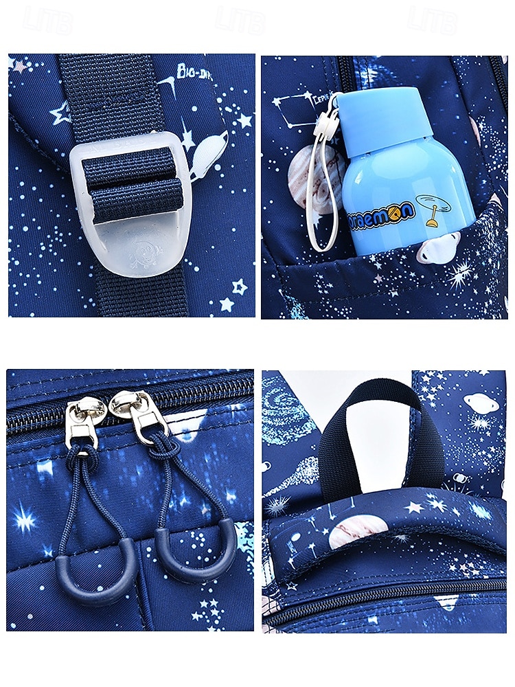 Kids Galaxy Print Backpack with Bunny Charm, Waterproof Large Capacity School Bag for Elementary Students and Daily Use 2026 - $32.99 –P9
