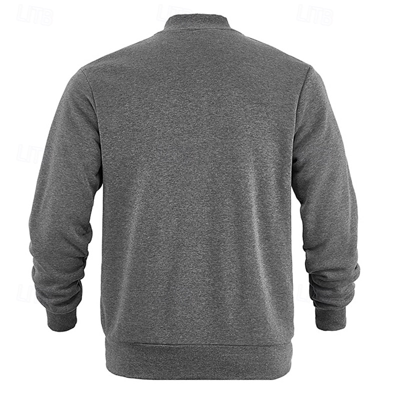 Męskie Kurtka zimowa Kurtka polarowa Zwykła kurtka Kurtka uniwersytecka Urlop Codzienny Keep Warm Kieszeń Polar Jesień Zima Równina Moda Moda miejska Kołnierz stawiany Regularny Czarny Czerwony 2026 - $24.99 –P2