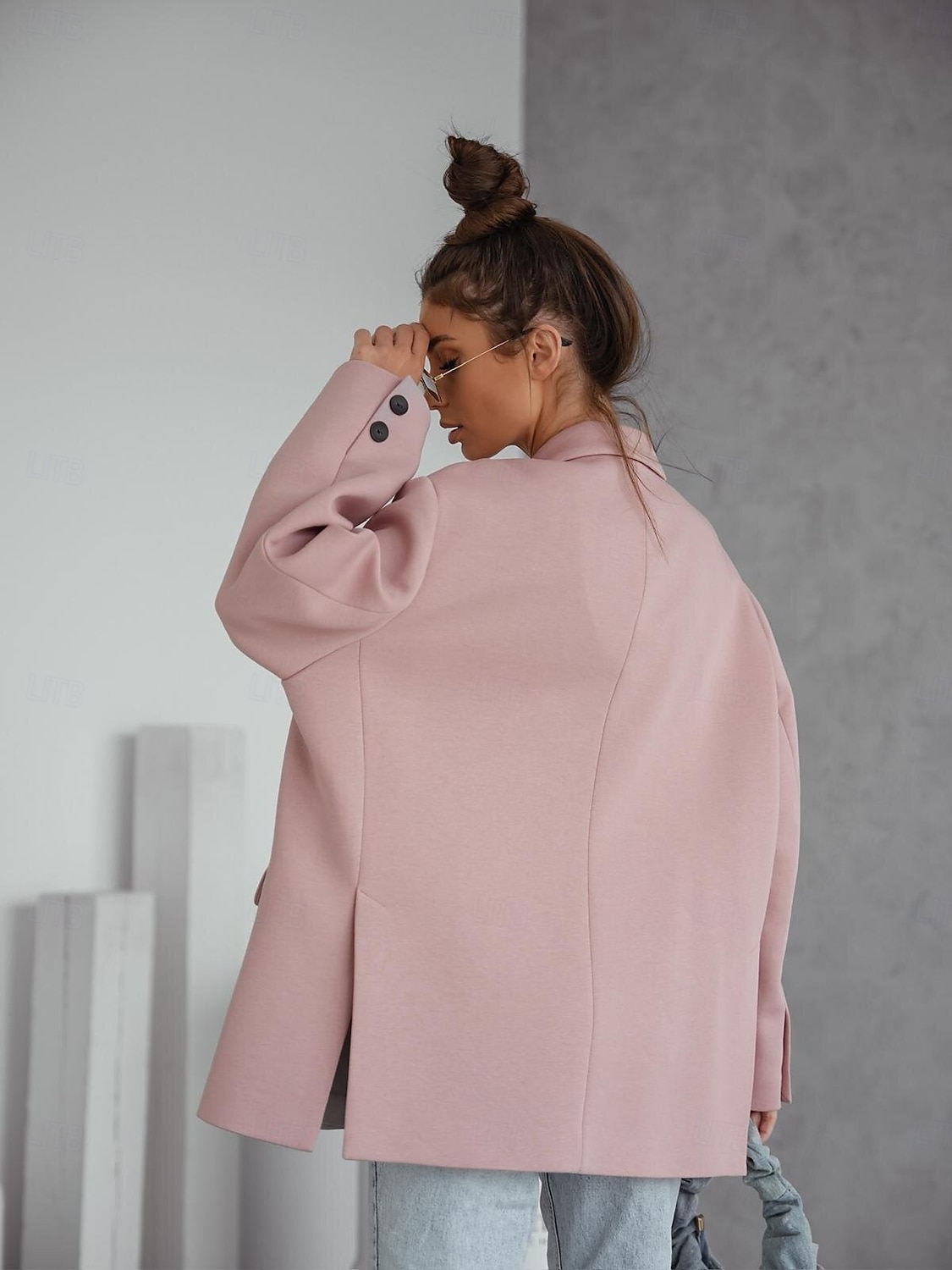 Women's Blazer Formal Patchwork Solid Color Casual / Daily Elegant Regular Fit Outerwear Long Sleeve Fall Maroon S 2025 - $26.99 –P4