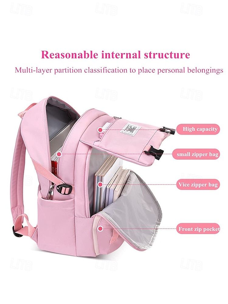 2026年 大容量でマルチコンパートメントデザインのティーンエイジャー用防水スクールバックパック - 女の子と男の子のためのスタイリッシュな旅行＆デイリーバッグ  コレクション – $34.99 –P5