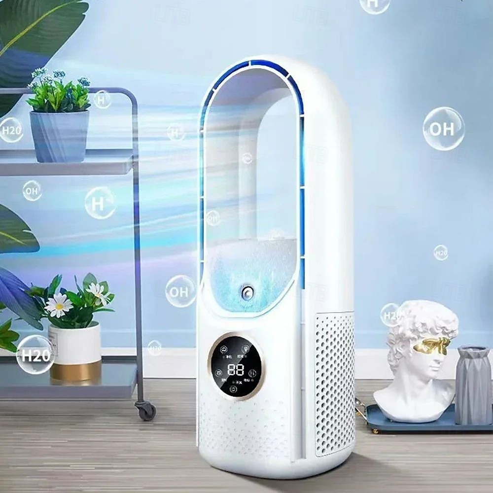 2025 Bladeless Fan 6 Speed Desktop Fanless Blade Cooler Cooling Fan for Office Portable Silent Fans Humidifier Air Conditioner 2025 - $41.99 –P2