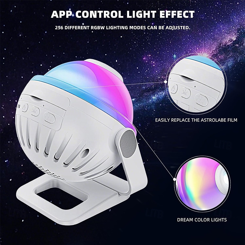 Galaxy Star Projector with Speaker 256 Modes LED Night Light for Kids and Adults APP/Remote Control 360 Rotate Perfect Room Decor & Gifts Aurora Projector 2025 - $77.99 –P3