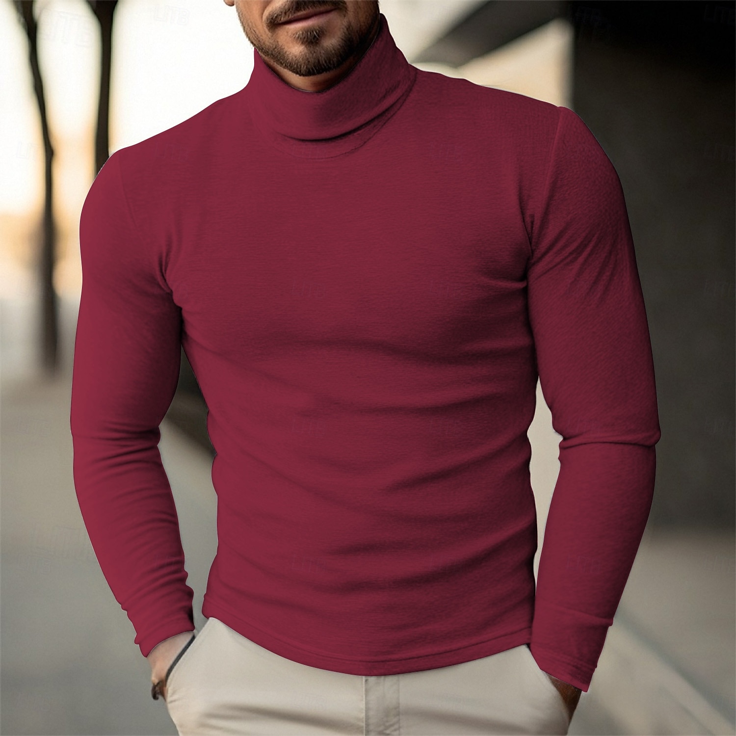 Per uomo Maglione di Natale Maglioni di Natale Maglione per le feste Maglione Maglione a maglia A Coste Maglia Top Regolari Lavorato a maglia Semplice Dolcevita Moda Casual Vacanza Abbigliamento del 2026 a $13.99 –P7
