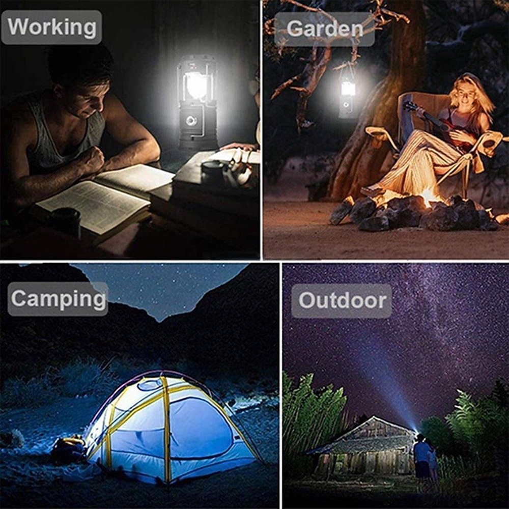 Solar Camping Light with Fan Portable and Stretchable Electric Fan Emergency Light Outdoor Lighting Mobile Phone Rechargeable LED Tent Light 2026 - $13.99 –P5