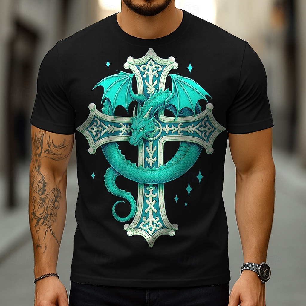 Men's 3D Celtics Tree Of Life T Shirt Short Sleeve T shirt 3D Print Crew Neck Shirt Viking Designer Party Street Casual Navy Blue Blue Green Summer Spring Clothing Apparel S M L XL XXL XXXL 2026 - $19.49 –P3