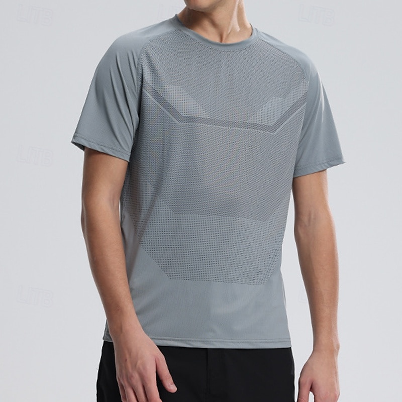 Pánské Výkonnostní košile Sportovní tričko Krátký rukáv Tričkový Vrchní část oděvu Venkovní Rychleschnoucí Ter Emen proti zápachu Prodyšné Polyester Tmavě šedá Bílá Růžová Tenis Golf Běh 2025 - $12.99 –P3