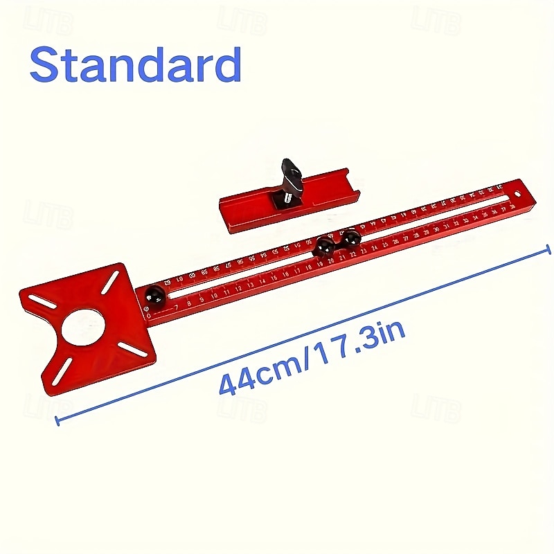Fraiseuse à bois multifonctionnelle 3 en 1 avec pince en aluminium - outil de coupe et de fraisage circulaire de précision avec support de rainure réglable, base rouge et rail en acrylique transparent de 2025 ? $63.99 –P5