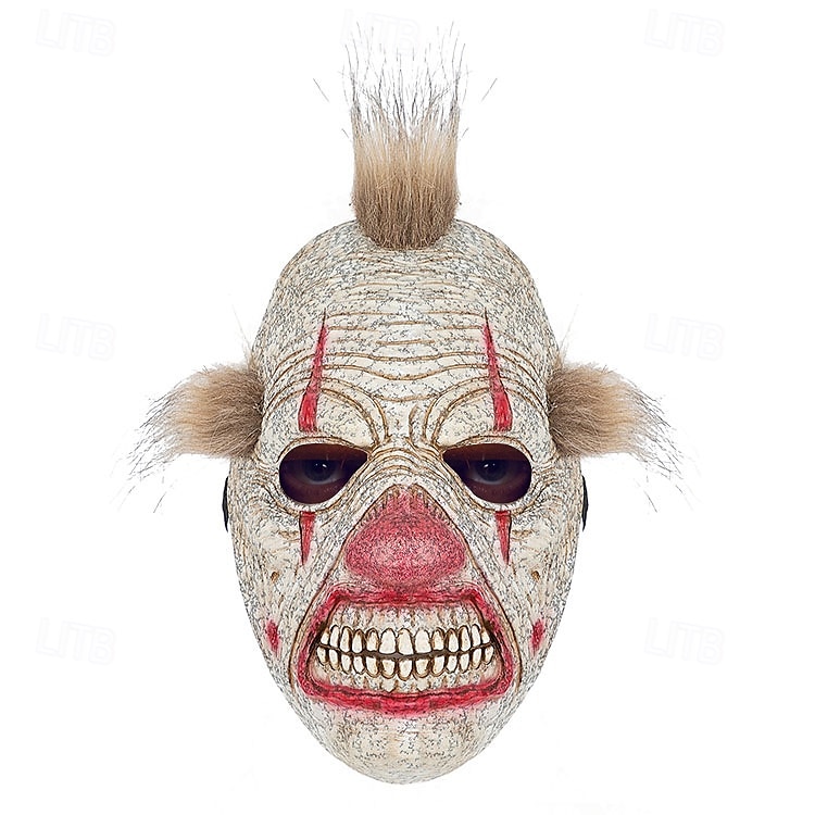 Maschera da clown malvagio di Halloween per adulti, maschera in lattice per costumi spaventosi realistici, maschera da Joker sorridente e inquietante per cosplay, spettacoli, feste al bar e del 2025 a $22.99 –P2